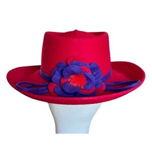 Red Wool Felt Hat by Something Special Red Hat Society
